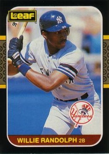 #58 Willie Randolph - New York Yankees - 1987 Leaf Baseball