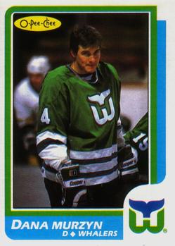 #58 Dana Murzyn - Hartford Whalers - 1986-87 O-Pee-Chee Hockey