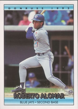 #58 Roberto Alomar - Toronto Blue Jays - 1992 Donruss Baseball