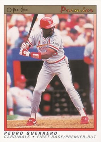 #58 Pedro Guerrero - St. Louis Cardinals - 1991 O-Pee-Chee Premier Baseball