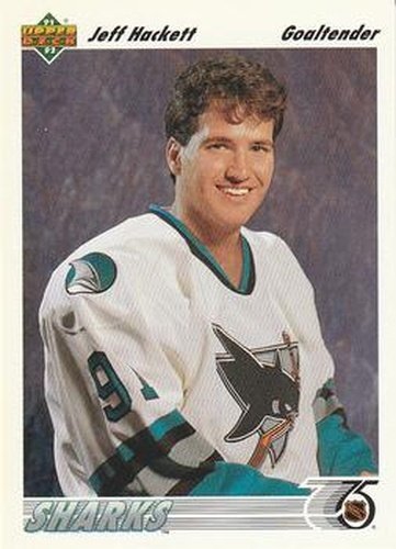#58 Jeff Hackett - San Jose Sharks - 1991-92 Upper Deck Hockey