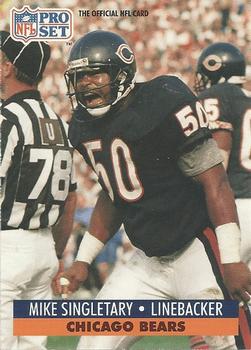 #458 Mike Singletary - Chicago Bears - 1991 Pro Set Football