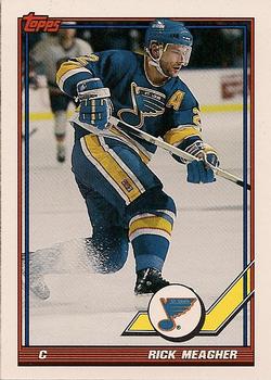 #58 Rick Meagher - St. Louis Blues - 1991-92 Topps Hockey