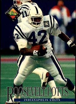#58 Roosevelt Potts - Indianapolis Colts - 1994 Pro Line Live Football