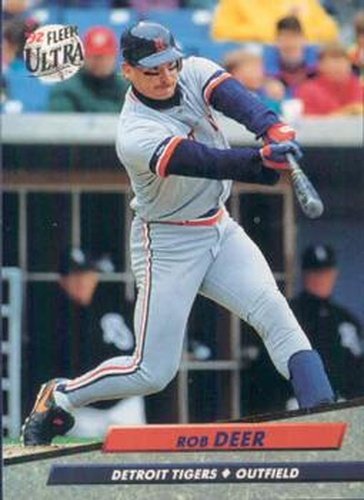 #58 Rob Deer - Detroit Tigers - 1992 Ultra Baseball