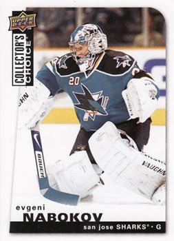 #58 Evgeni Nabokov - San Jose Sharks - 2008-09 Collector's Choice Hockey