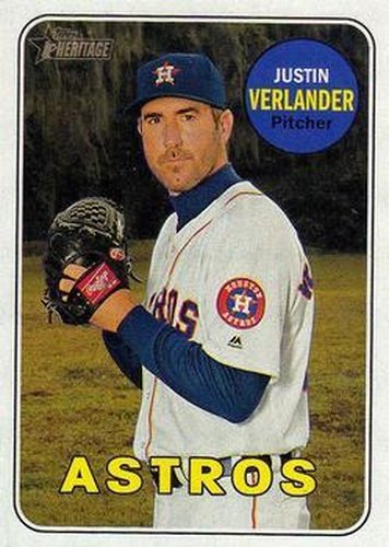 #58b Justin Verlander - Houston Astros - 2018 Topps Heritage Baseball