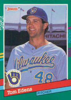 #590 Tom Edens - Milwaukee Brewers - 1991 Donruss Baseball