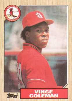 #590 Vince Coleman - St. Louis Cardinals - 1987 Topps Baseball