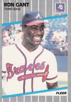 #590 Ron Gant - Atlanta Braves - 1989 Fleer Baseball