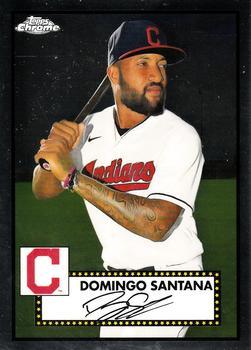 #590 Domingo Santana - Cleveland Indians - 2021 Topps Chrome Platinum Anniversary Baseball