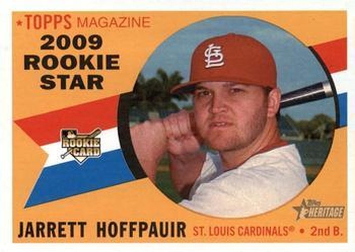 #590 Jarrett Hoffpauir - St. Louis Cardinals - 2009 Topps Heritage Baseball