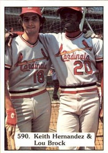 #590 Keith Hernandez / Lou Brock - St. Louis Cardinals - 1976 SSPC Baseball