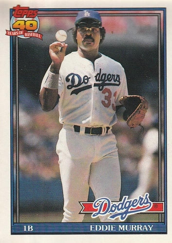 #590 Eddie Murray - Los Angeles Dodgers - 1991 O-Pee-Chee Baseball