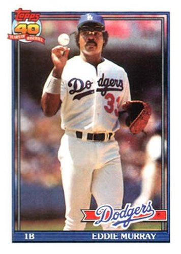 #590 Eddie Murray - Los Angeles Dodgers - 1991 Topps Baseball
