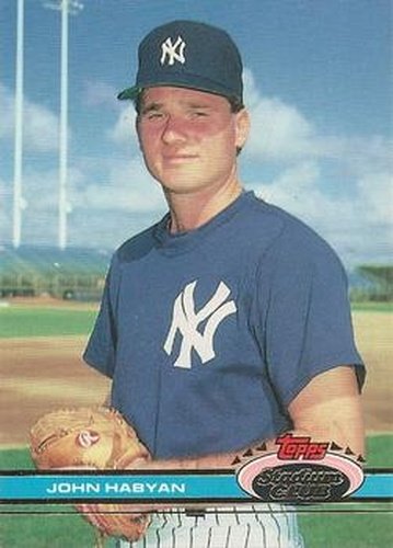 #590 John Habyan - New York Yankees - 1991 Stadium Club Baseball