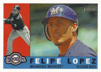 #591 Felipe Lopez - Milwaukee Brewers - 2009 Topps Heritage Baseball
