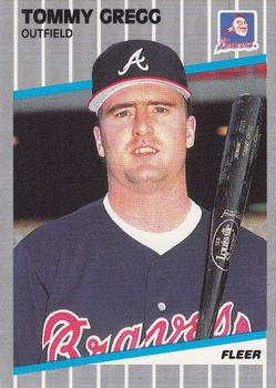 #592 Tommy Gregg - Atlanta Braves - 1989 Fleer Baseball