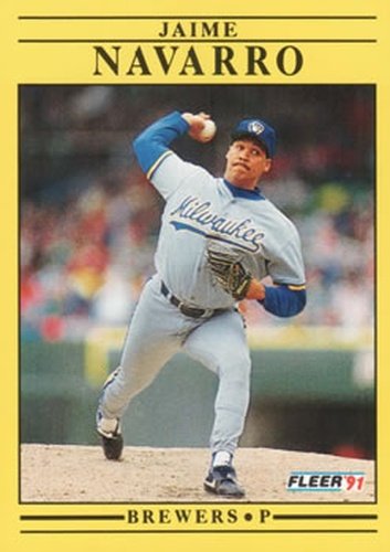 #592 Jaime Navarro - Milwaukee Brewers - 1991 Fleer Baseball
