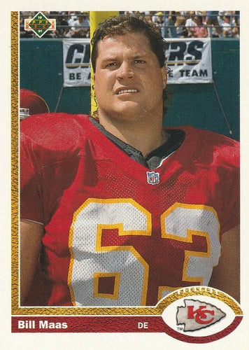 #592 Bill Maas - Kansas City Chiefs - 1991 Upper Deck Football