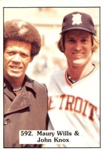 #592 Maury Wills / John Knox - Detroit Tigers - 1976 SSPC Baseball
