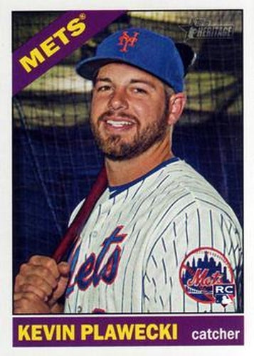 #592 Kevin Plawecki - New York Mets - 2015 Topps Heritage Baseball