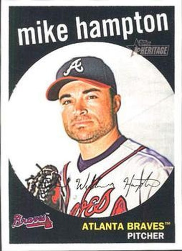 #592 Mike Hampton - Atlanta Braves - 2008 Topps Heritage Baseball