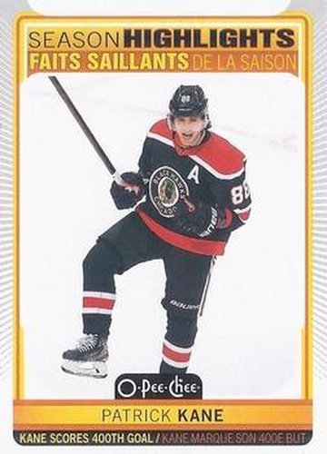 #592 Patrick Kane - Chicago Blackhawks - 2021-22 O-Pee-Chee Hockey