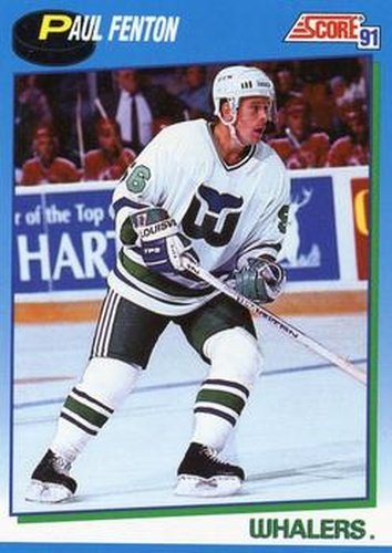 #593 Paul Fenton - Hartford Whalers - 1991-92 Score Canadian Hockey