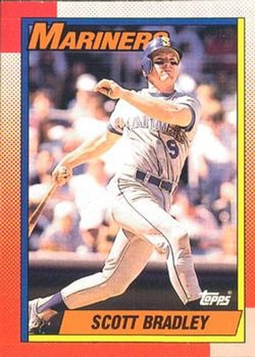 #593 Scott Bradley - Seattle Mariners - 1990 O-Pee-Chee Baseball