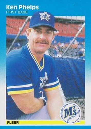 #593 Ken Phelps - Seattle Mariners - 1987 Fleer Baseball