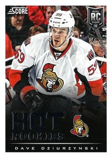 #593 Dave Dziurzynski - Ottawa Senators - 2013-14 Score Hockey