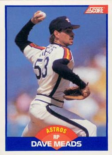 #593 Dave Meads - Houston Astros - 1989 Score Baseball