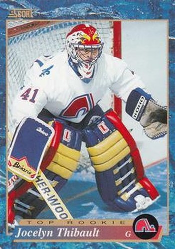 #593 Jocelyn Thibault - Quebec Nordiques - 1993-94 Score Canadian Hockey