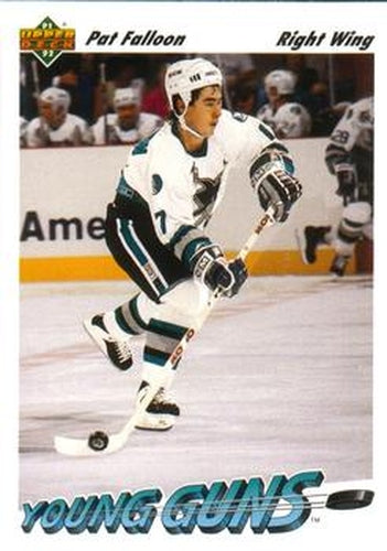 #593 Pat Falloon - San Jose Sharks - 1991-92 Upper Deck Hockey