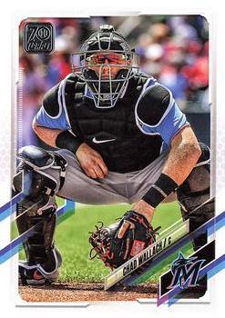 #593 Chad Wallach - Miami Marlins - 2021 Topps Baseball