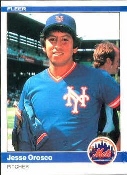 #593 Jesse Orosco - New York Mets - 1984 Fleer Baseball