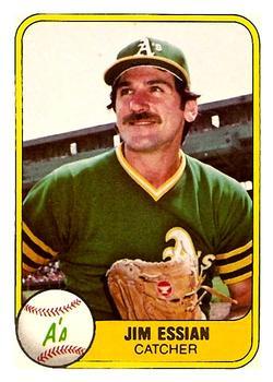 #593 Jim Essian - Oakland Athletics - 1981 Fleer Baseball