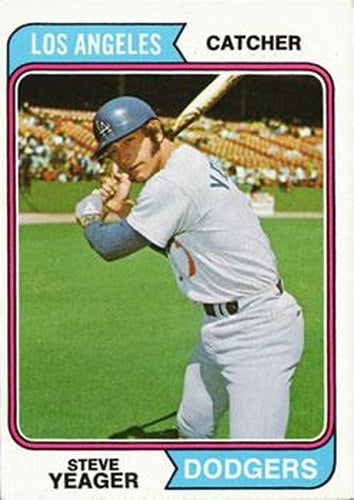 #593 Steve Yeager - Los Angeles Dodgers - 1974 Topps Baseball