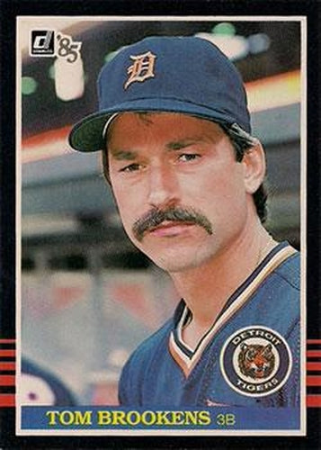 #593 Tom Brookens - Detroit Tigers - 1985 Donruss Baseball