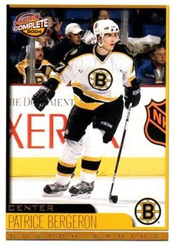#593 Patrice Bergeron - Boston Bruins - 2003-04 Pacific Complete Hockey
