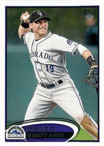 #593 Marco Scutaro - Colorado Rockies - 2012 Topps Baseball