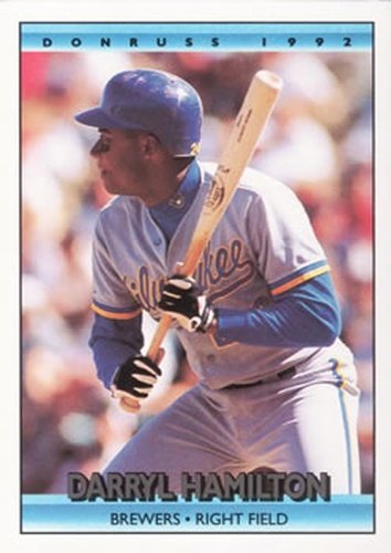 #593 Darryl Hamilton - Milwaukee Brewers - 1992 Donruss Baseball