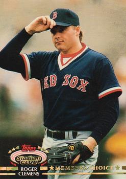 #593 Roger Clemens - Boston Red Sox - 1992 Stadium Club Baseball