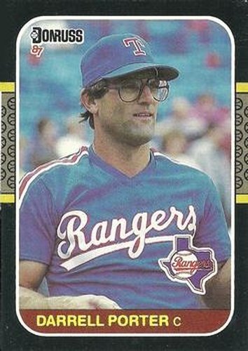 #593 Darrell Porter - Texas Rangers - 1987 Donruss Baseball