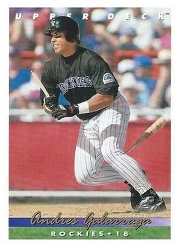 #593 Andres Galarraga - Colorado Rockies - 1993 Upper Deck Baseball