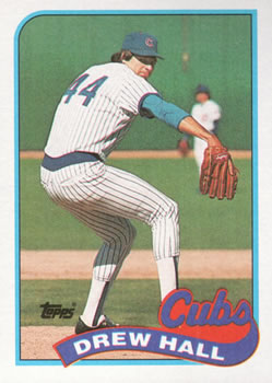 #593 Drew Hall - Chicago Cubs - 1989 Topps Baseball