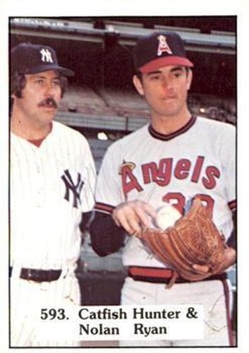 #593b Catfish Hunter / Nolan Ryan - New York Yankees / California Angels - 1976 SSPC Baseball
