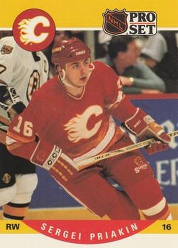 #594 Sergei Priakin - Calgary Flames - 1990-91 Pro Set Hockey