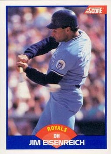 #594 Jim Eisenreich - Kansas City Royals - 1989 Score Baseball